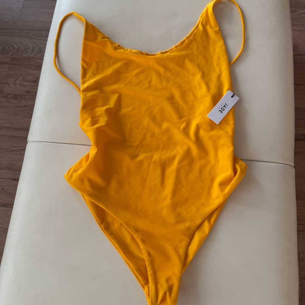 Jade Swim One Peace Swimsuit in Yellow - Size S (new)